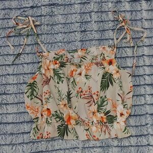 Paper Crane Floral Print Women's Top Medium